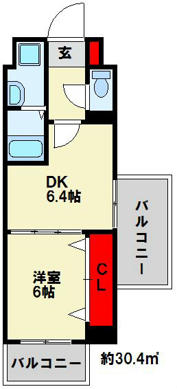 コンフォートスクエア安部山 2面バルコニーのお部屋です。