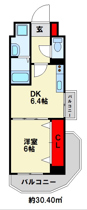 コンフォートスクエア安部山 2面バルコニーのお部屋です。