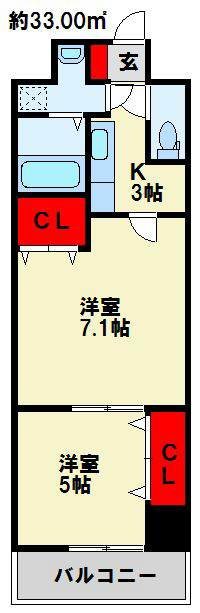アヴィニールNo.5 間取り