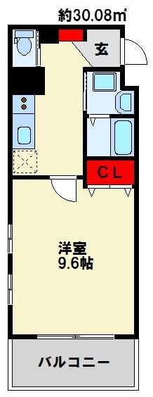 レジデンシャル HHA DAIMON 他の号室よりもちょっと広い30㎡超えです。