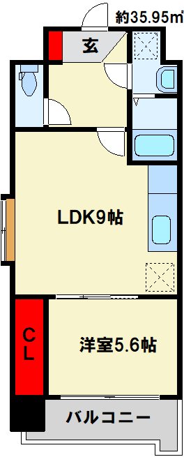 福岡県北九州市小倉北区竪町１丁目 間取り