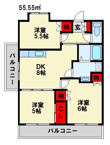 アサート木屋瀬 間取り