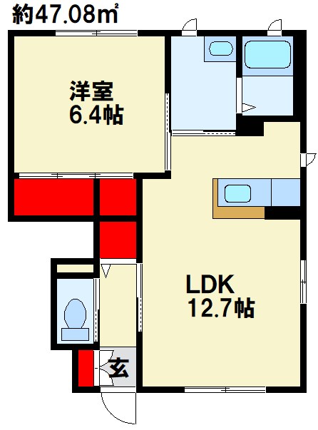 シャーメゾン茶屋の原Ⅰ B棟 ※現況優先