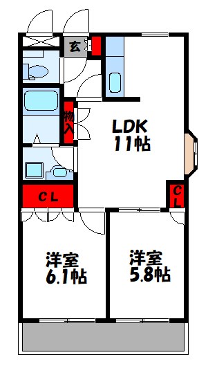 ウルノアパートメントハウス805 間取り