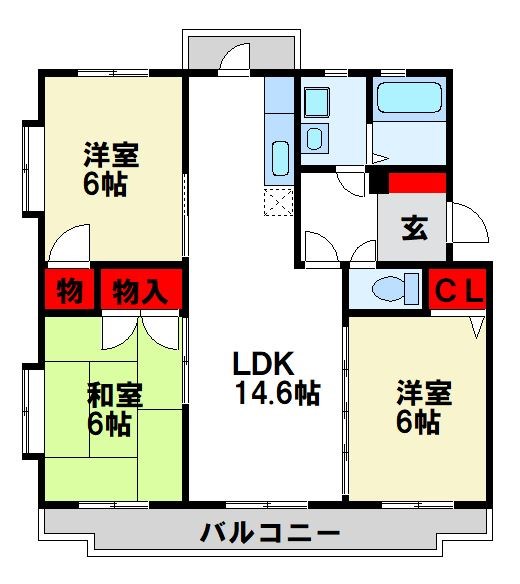 サンハイツ塔原 間取り