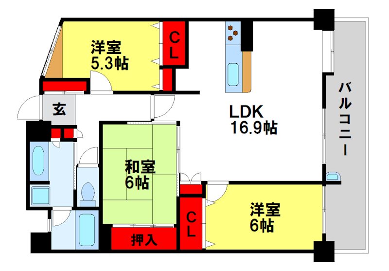 アーバンパレス太宰府 間取り図