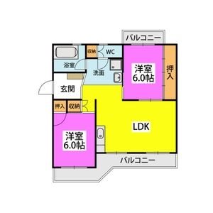 ビレッジ都府楼 間取り　※現状優先