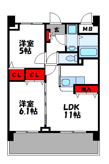 アイタス福岡 間取り
