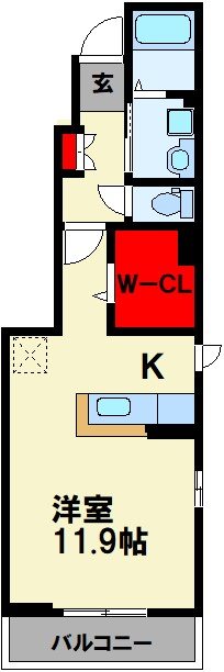 アーサーライン川津 A 間取り図