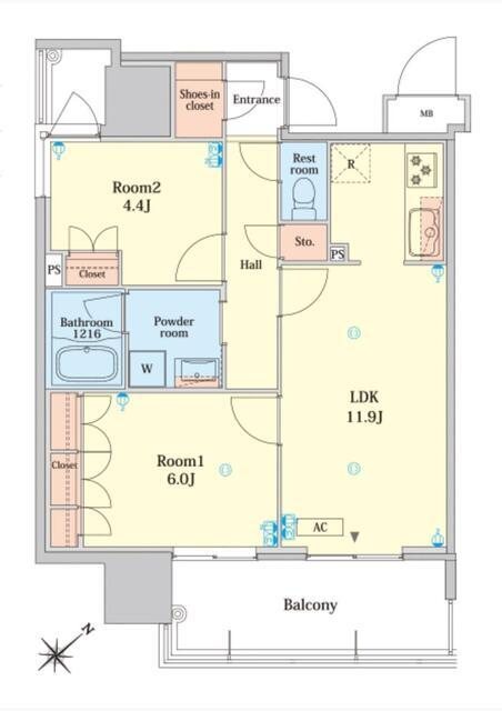 RJRプレシア大橋駅前 間取り図