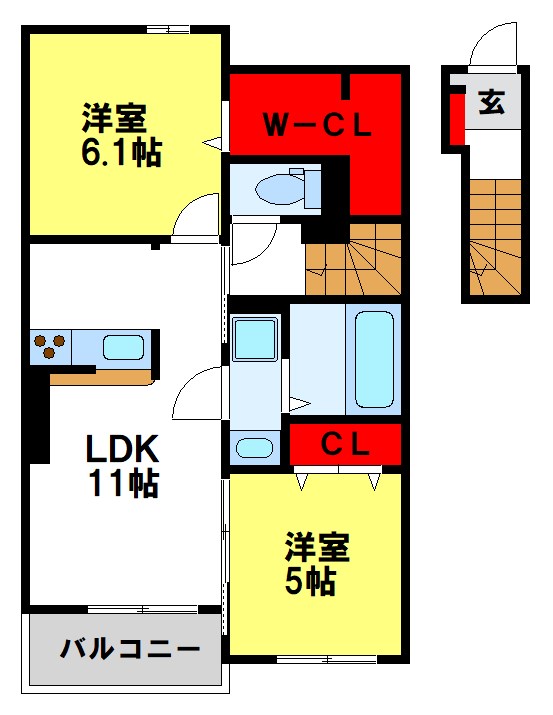 プロスペール通古賀Ⅵ 間取り