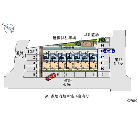 レオパレスサンローズ仲原 駐車場