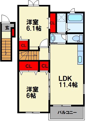 メゾン ド ソレイユ弁分 間取り