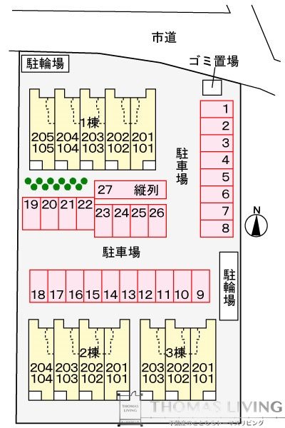 グランドール飯塚Ⅲ 駐車場