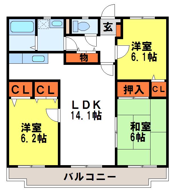 グラン・シャリオ 間取図　※現状優先
