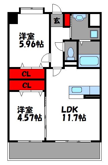 セゾンドール貝塚 間取り図