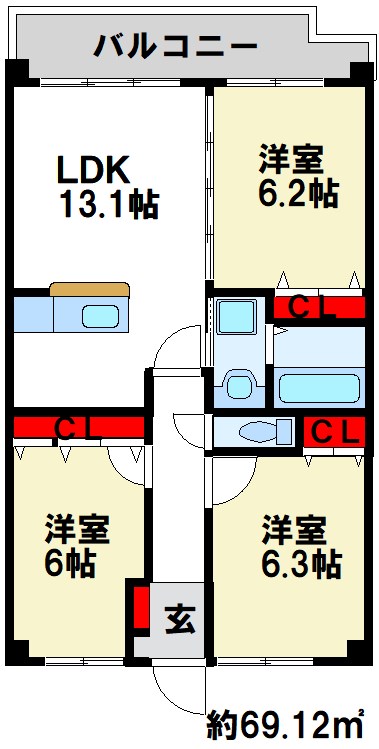 ソルベルデ五条 間取り　
