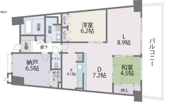 アイランドシティ・インフィニガーデン　サウス棟 間取り図