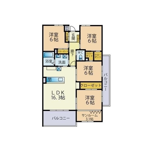 Le parterre 城南（ル　パルテール城南） 間取り