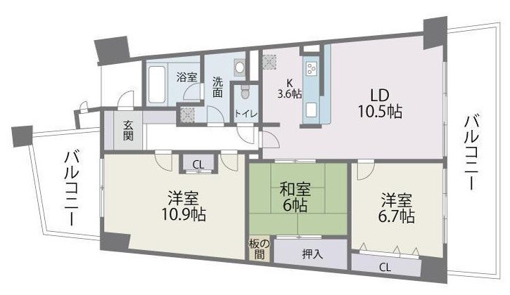 アイランドシティ・インフィニガーデン　イースト棟 間取り図