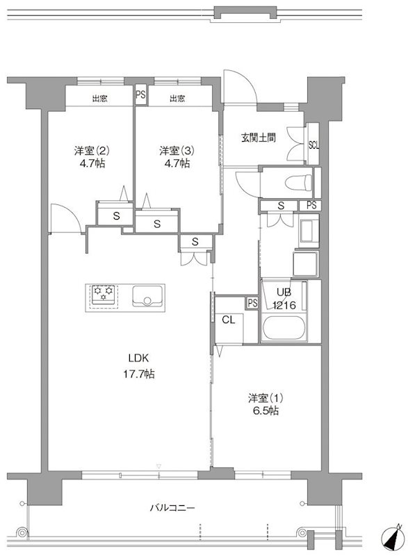 LaSante　照葉オーシャンテラス 間取図