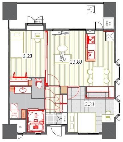 アントゥール薬院 間取り