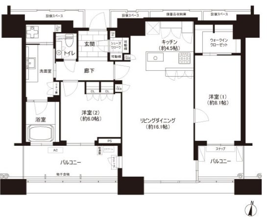 アイランドシティオーシャン＆フォレストタワーレジデンス　WEST棟 間取り