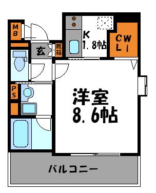 アクタス薬院Ⅲ 間取り