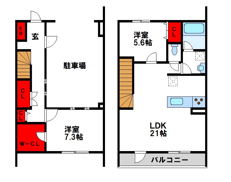 パルコート粕屋 間取り