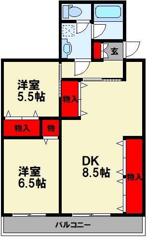 オレンジ横田 間取り
