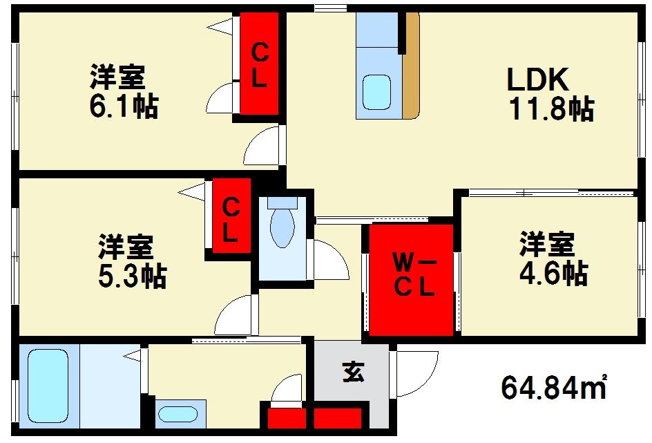 シャトーグレイス　B棟 間取図