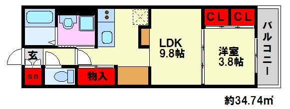 福岡県福岡市南区清水１丁目 間取り