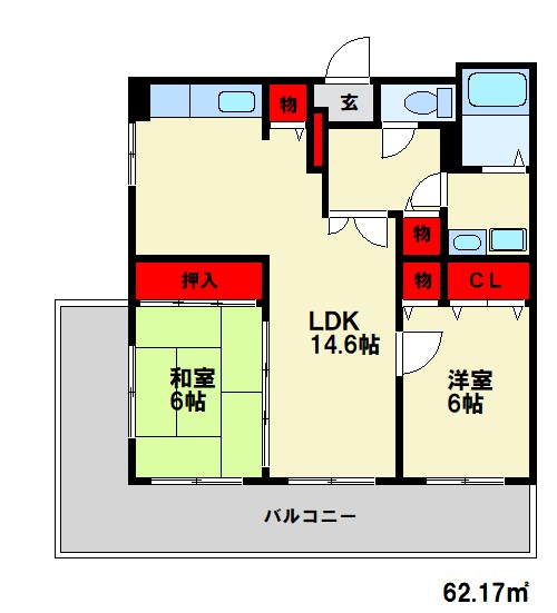 ピア白水ヶ丘 間取図