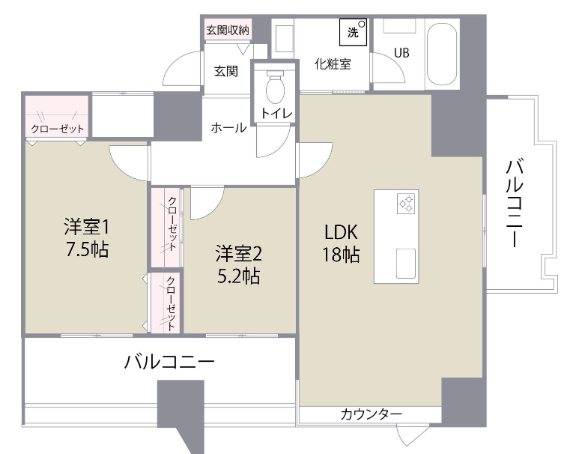 福岡県福岡市博多区比恵町13-3 間取り