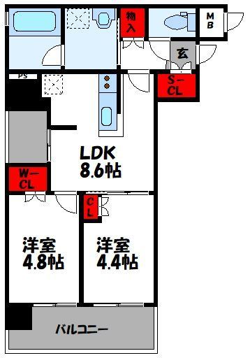 アクタス福岡県庁前グラシア 間取り