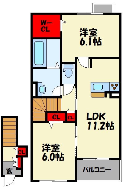 エアリーハウス潤野 間取り