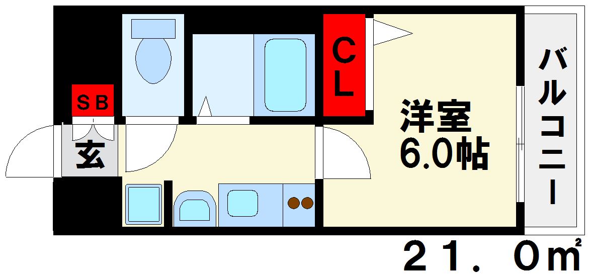 エステムプラザ博多駅南 間取