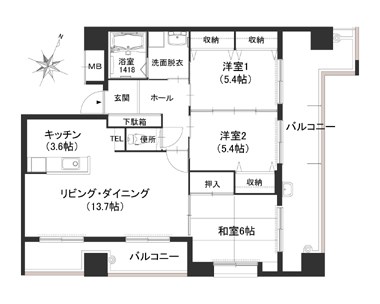 クラシオン地行 間取り