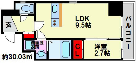 Classier Style平尾駅前 間取り　※現状優先