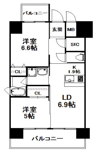 ALFACIO　De　Clave(アルファシオディクレイヴ） 間取り