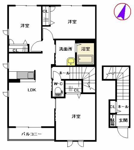 メルベーユコート 間取図