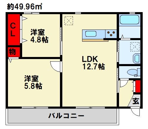 アスシードB 間取り