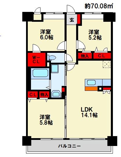 シグレア下大利 間取り　※現状優先