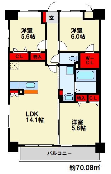 シグレア下大利 間取り　※現状優先