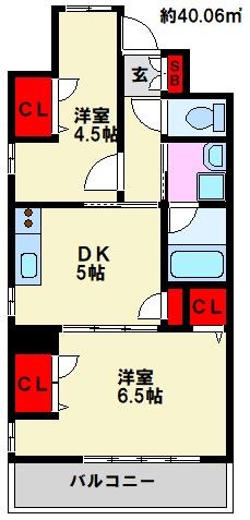 ROOX高宮Ⅱ 間取図　※現状優先