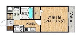 ピュアドームサンミッシェル博多 間取り図です。