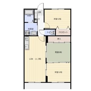 エステート杉塚 間取り　8月リノベーション工事完了予定