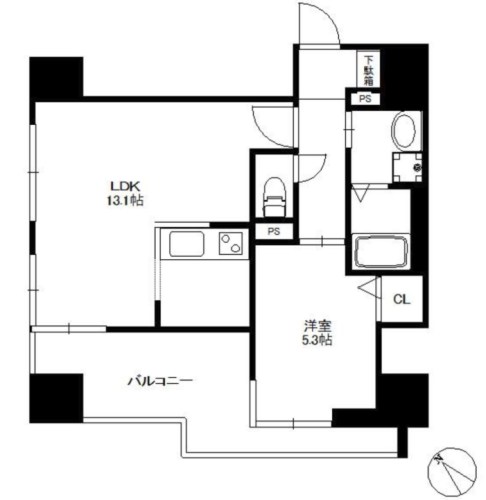 アクタス渡辺通パークシティ 間取り