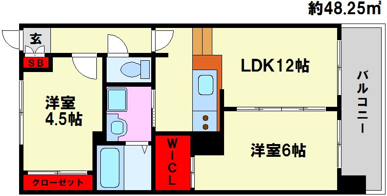 福岡県福岡市南区清水１丁目 間取り