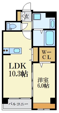 エージュ山王 間取り図です